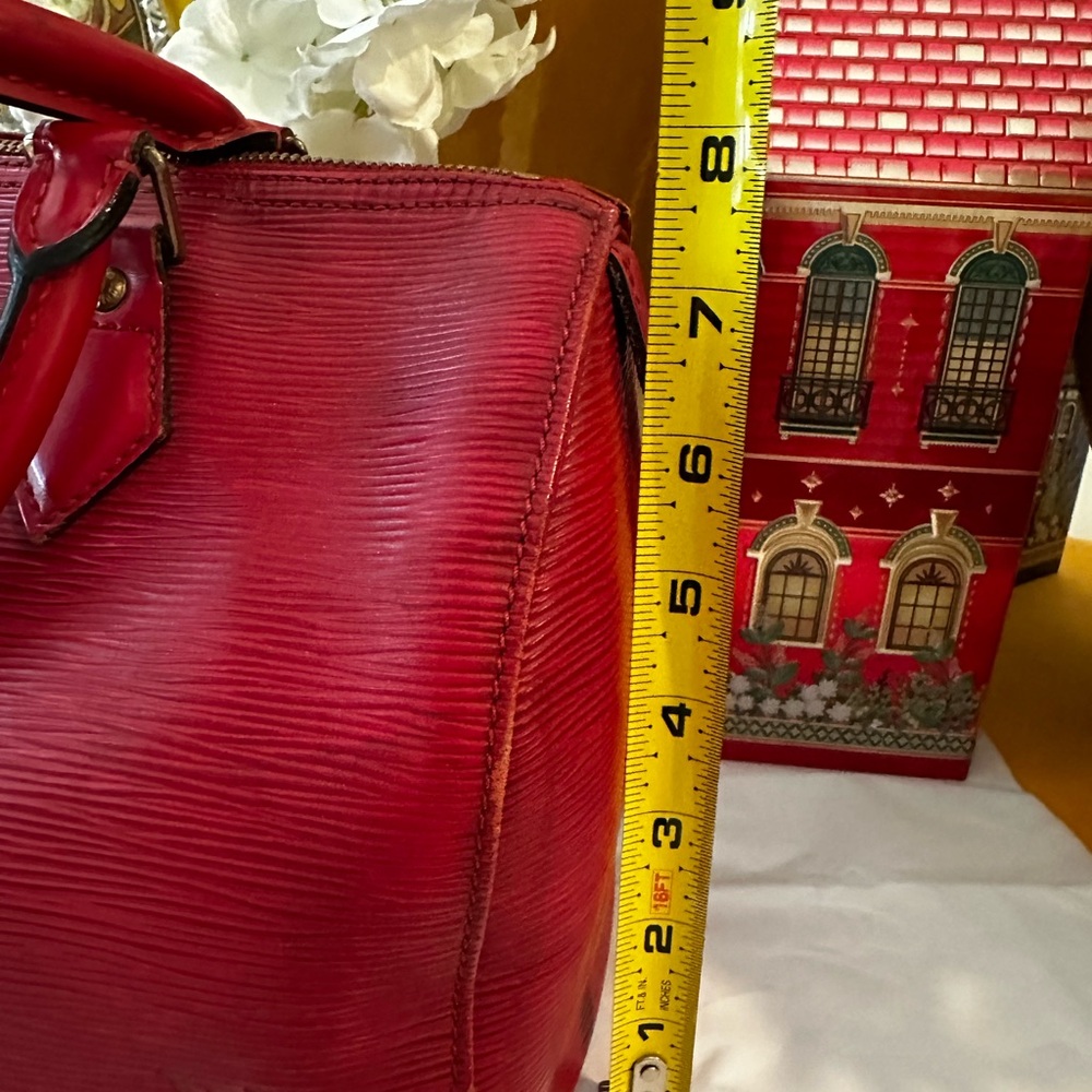 Louis Vuitton Red Epi Leather Handbag - Picture 8 of 16